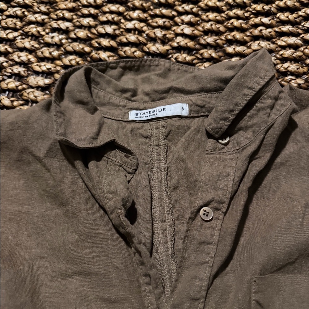 Stateside Linen Oversized Shirt (106) - Picture 3 of 6